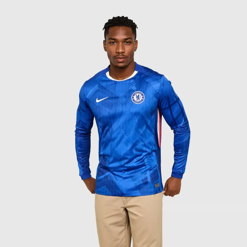 Chelsea Chelsea Nike Stadium Home Long Sleeve Shirt 2025-26 With Custom Printing Jerseys - Premium Chelsea Gear