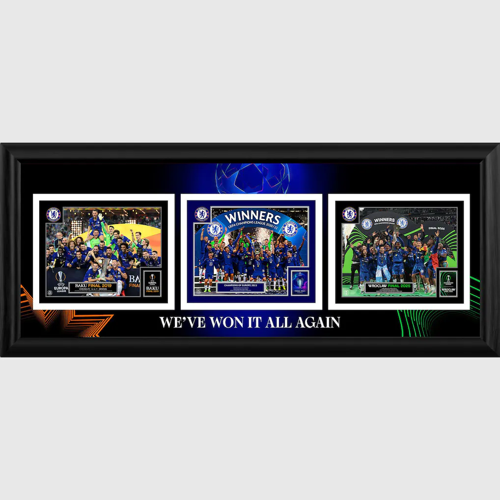 Chelsea Chelsea Chelsea UEFA Triple Winners 30 Inch Frame Jerseys – Premium Chelsea Gear Jerseys - Premium Chelsea Gear