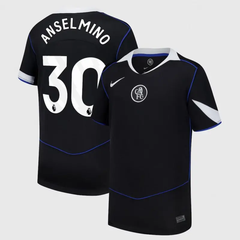 Chelsea Chelsea Nike Third Stadium Shirt 2025-26 – Youth with Anselmino 30 printing Jerseys - Premium Chelsea Gear