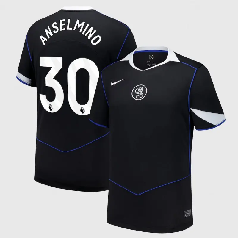 Chelsea Chelsea Chelsea Nike Third Stadium Shirt 2025-26 with Anselmino 30 printing Jerseys – Premium Chelsea Gear Jerseys - Premium Chelsea Gear