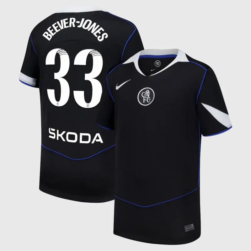 Chelsea Chelsea Chelsea WSL Nike Third Stadium Shirt 2025-26 – Youth with Beever-Jones 33 printing Jerseys – Premium Chelsea Gear Jerseys - Premium Chelsea Gear