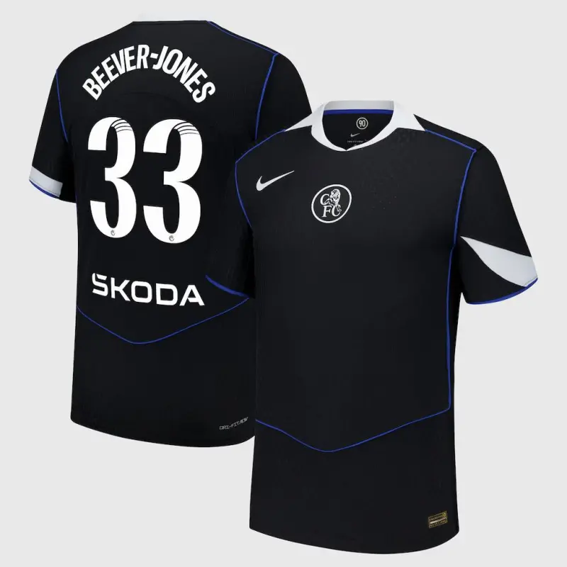 Chelsea Chelsea Chelsea WSL Nike Dri Fit Adv Third Match Shirt 2025-26 with Beever-Jones 33 printing Jerseys – Premium Chelsea Gear Jerseys - Premium Chelsea Gear