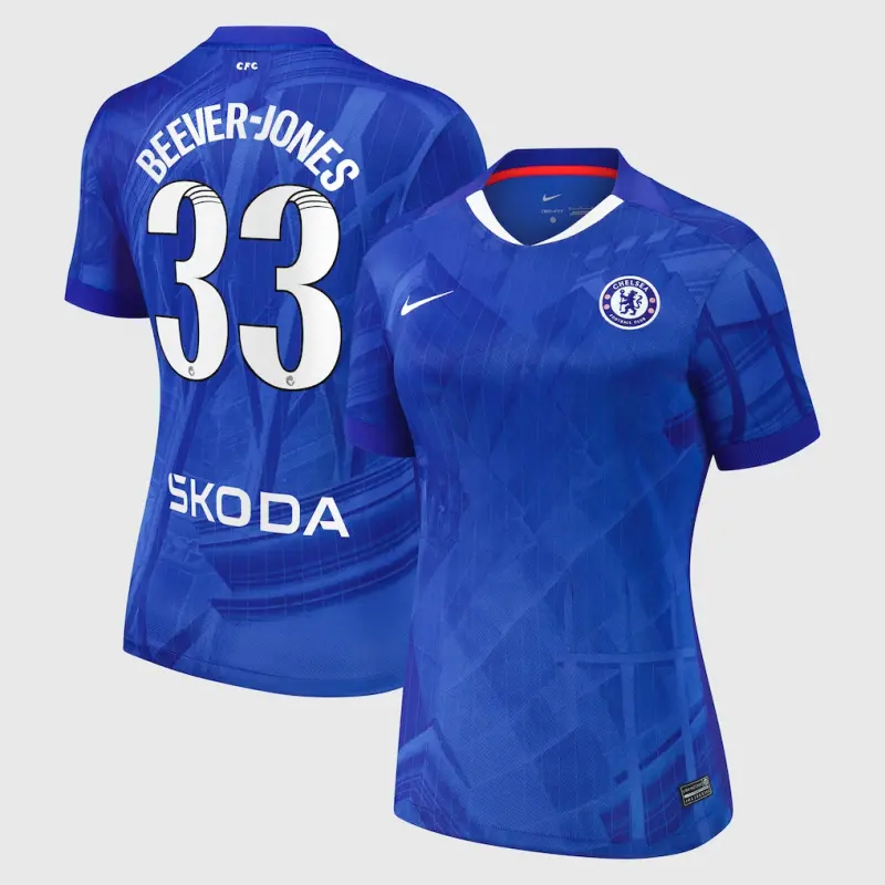 Chelsea Chelsea Chelsea WSL Nike Home Stadium Shirt 2025-26 – Womens with Beever-Jones 33 printing Jerseys – Premium Chelsea Gear Jerseys - Premium Chelsea Gear