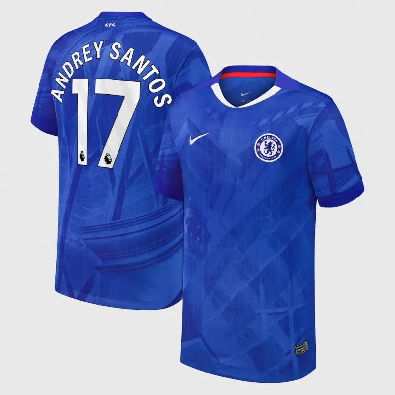 Chelsea Chelsea Nike Home Stadium Shirt 2025-26 – Youth with Andrey Santos 17 printing Jerseys - Premium Chelsea Gear