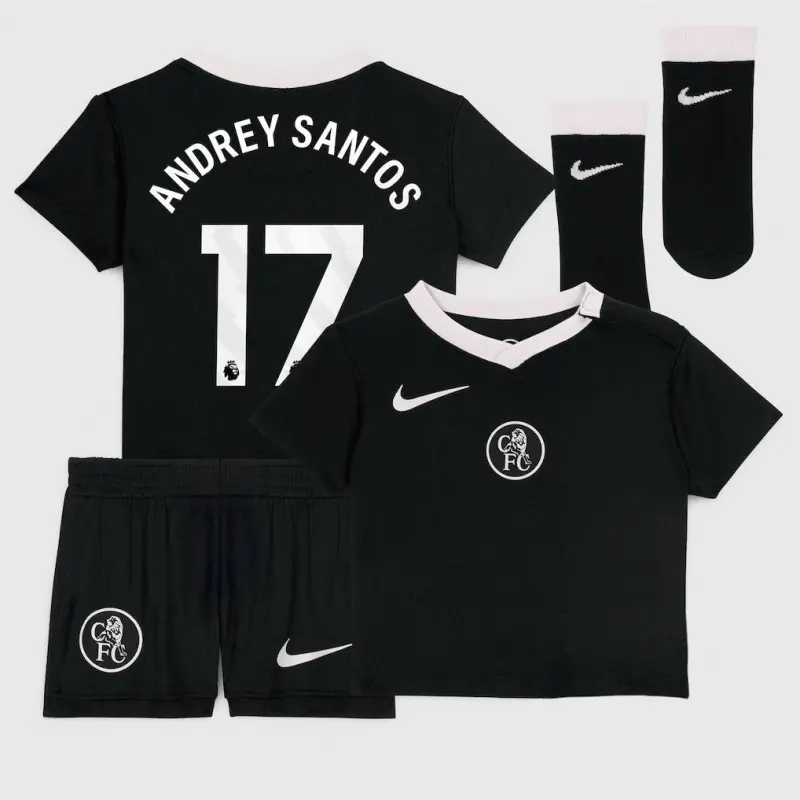 Chelsea Chelsea Nike Third Stadium Kit 2025-26 – Infants with Andrey Santos 17 printing Jerseys - Premium Chelsea Gear