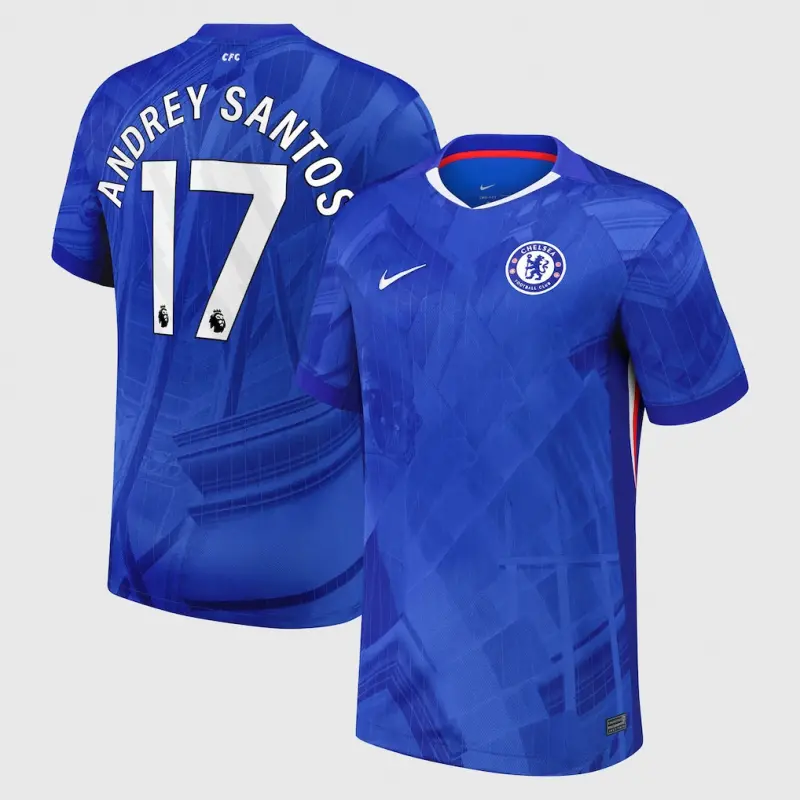 Chelsea Chelsea Nike Home Stadium Shirt 2025-26 with Andrey Santos 17 printing Jerseys - Premium Chelsea Gear