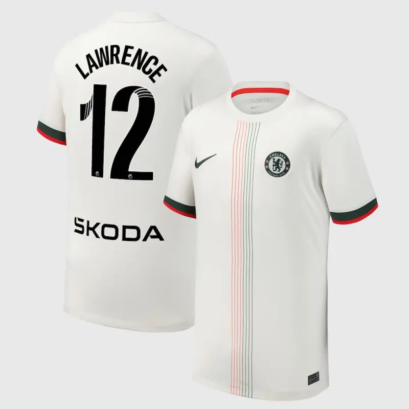 Chelsea Chelsea Chelsea WSL Nike Away Stadium Shirt 2025-26 – Youth with Lawrence 12 printing Jerseys – Premium Chelsea Gear Jerseys - Premium Chelsea Gear