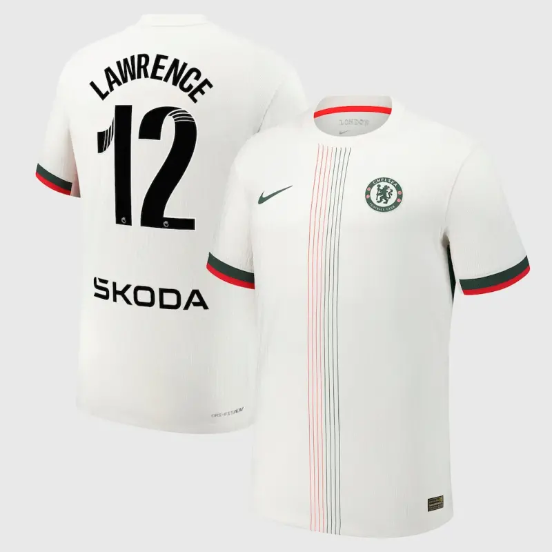 Chelsea Chelsea Chelsea WSL Nike Dri-Fit Adv Away Match Shirt 2025-26 with Lawrence 12 printing Jerseys – Premium Chelsea Gear Jerseys - Premium Chelsea Gear