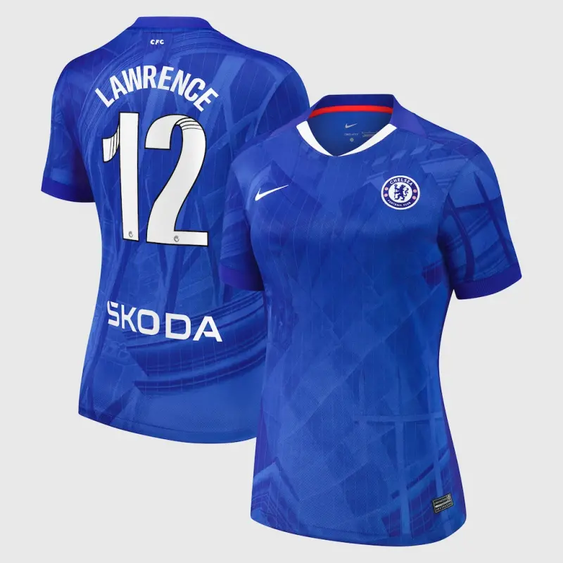 Chelsea Chelsea Chelsea WSL Nike Home Stadium Shirt 2025-26 – Womens with Lawrence 12 printing Jerseys – Premium Chelsea Gear Jerseys - Premium Chelsea Gear