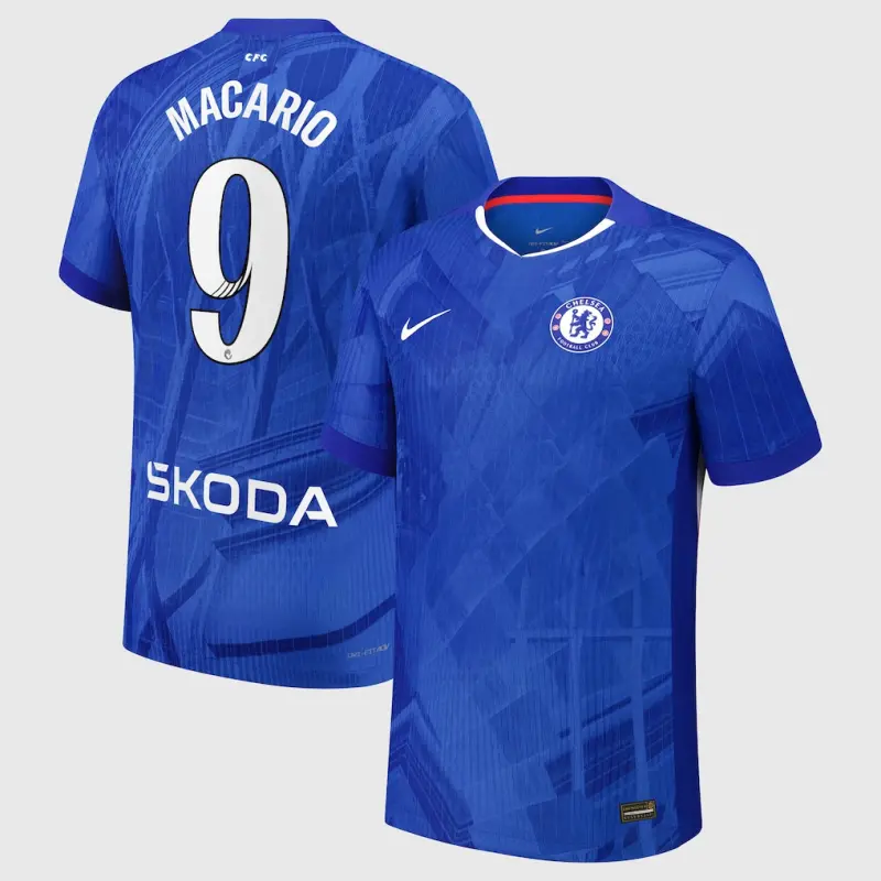 Chelsea Chelsea Chelsea WSL Nike Dri-FIT ADV Home Match Shirt 2025-26 – Youth with Macario 9 printing Jerseys – Premium Chelsea Gear Jerseys - Premium Chelsea Gear