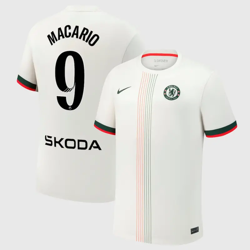 Chelsea Chelsea Chelsea WSL Nike Away Stadium Shirt 2025-26 with Macario 9 printing Jerseys – Premium Chelsea Gear Jerseys - Premium Chelsea Gear