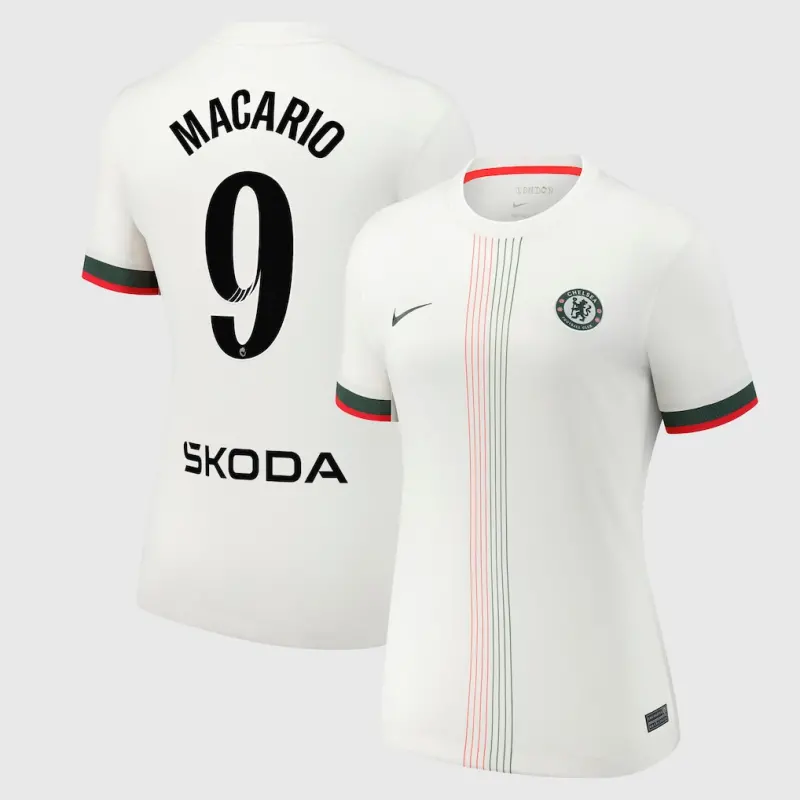 Chelsea Chelsea Chelsea WSL Nike Away Stadium Shirt 2025-26 – Womens with Macario 9 printing Jerseys – Premium Chelsea Gear Jerseys - Premium Chelsea Gear