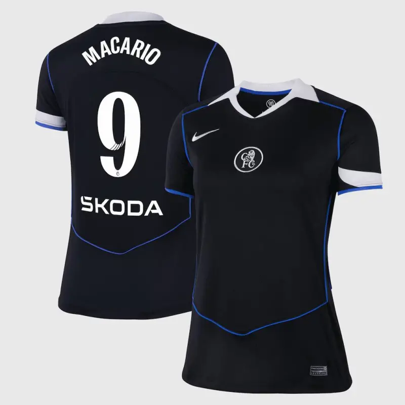 Chelsea Chelsea Chelsea WSL Nike Third Stadium Shirt 2025-26 – Womens with Macario 9 printing Jerseys – Premium Chelsea Gear Jerseys - Premium Chelsea Gear