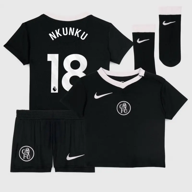 Chelsea Chelsea Nike Third Stadium Kit 2025-26 – Infants with Nkunku 18 printing Jerseys - Premium Chelsea Gear