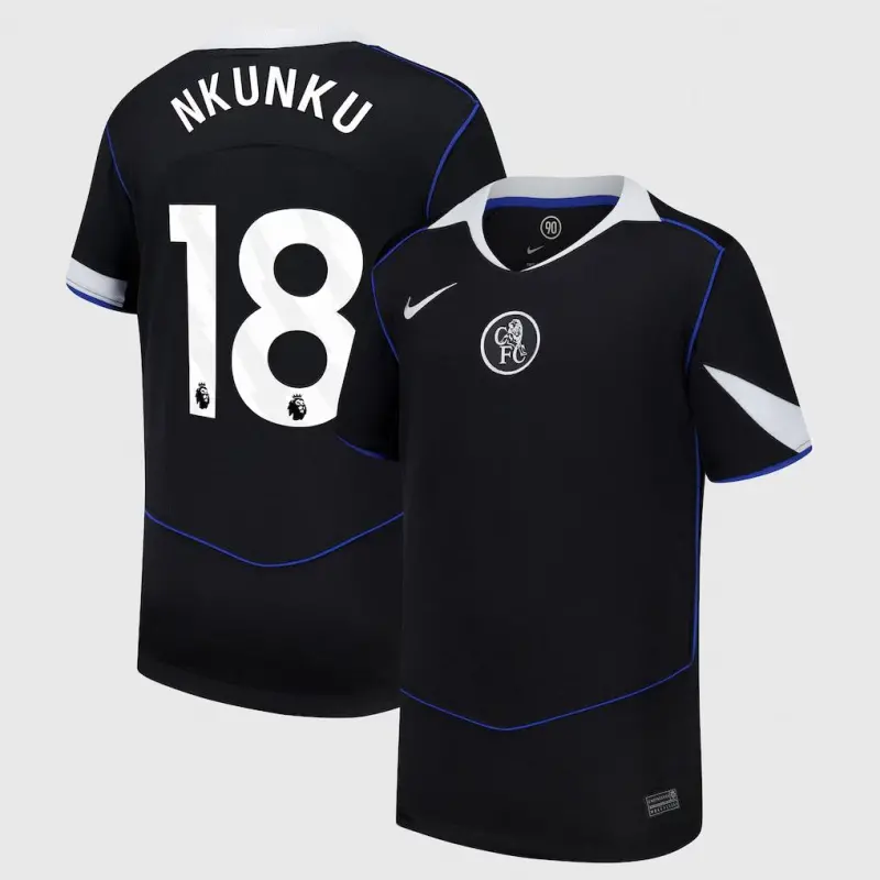 Chelsea Chelsea Chelsea Nike Third Stadium Shirt 2025-26 – Youth with Nkunku 18 printing Jerseys – Premium Chelsea Gear Jerseys - Premium Chelsea Gear