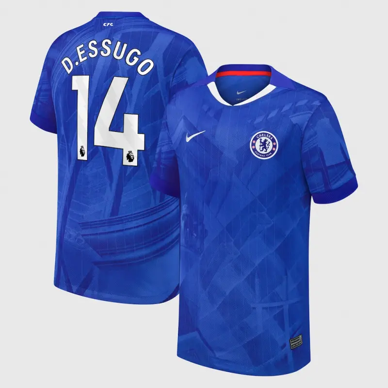 Chelsea Chelsea Nike Home Stadium Shirt 2025-26 – Youth with D.Essugo 14 printing Jerseys - Premium Chelsea Gear