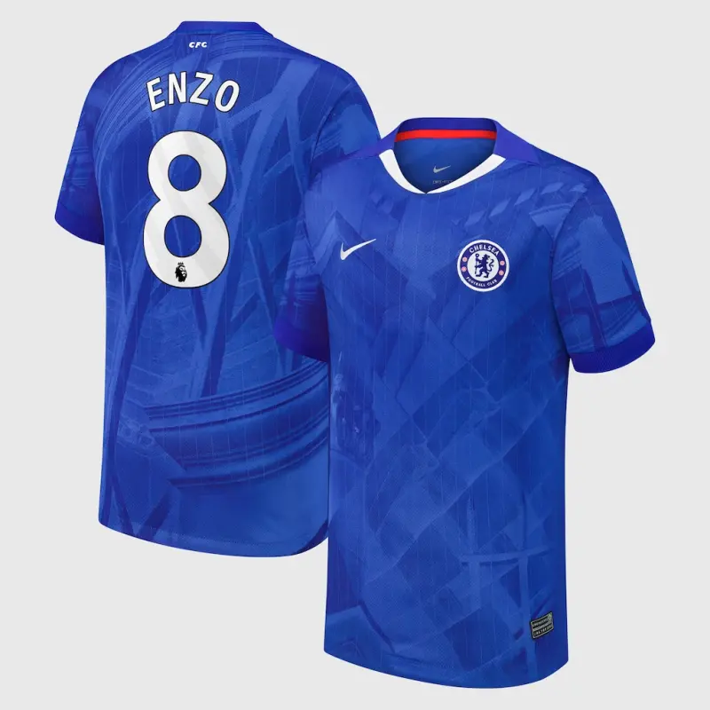 Chelsea Chelsea Nike Home Stadium Shirt 2025-26 – Youth with Enzo 8 printing Jerseys - Premium Chelsea Gear