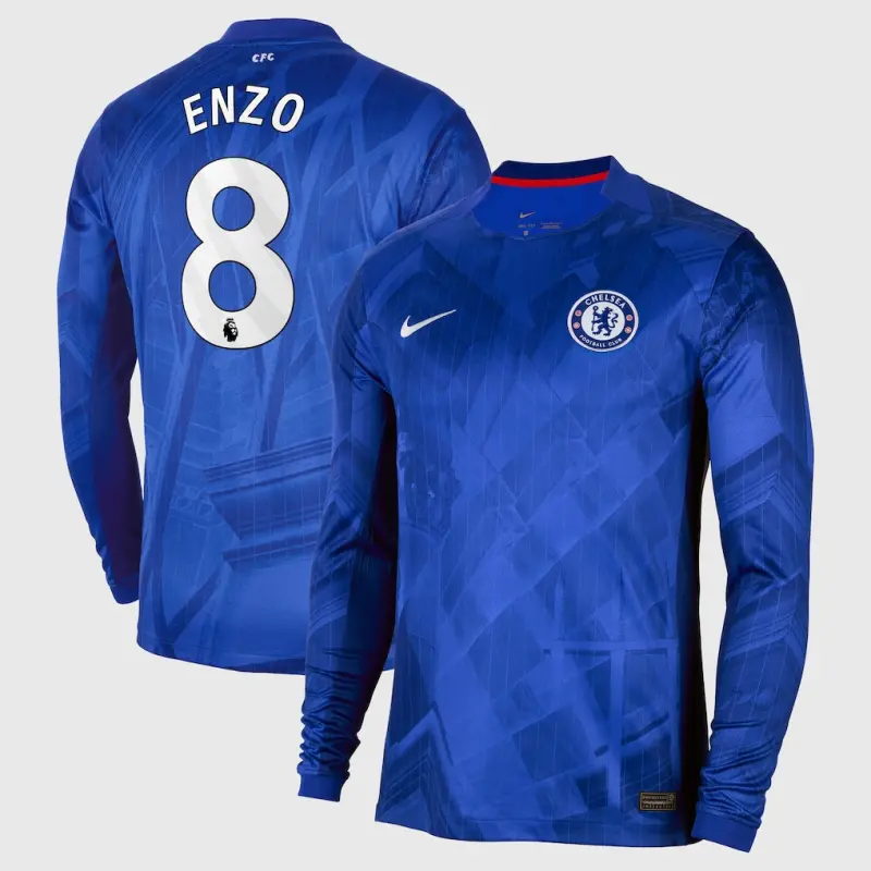 Chelsea Chelsea Nike Home Stadium Long Sleeve Shirt 2025-26 with Enzo 8 printing Jerseys - Premium Chelsea Gear