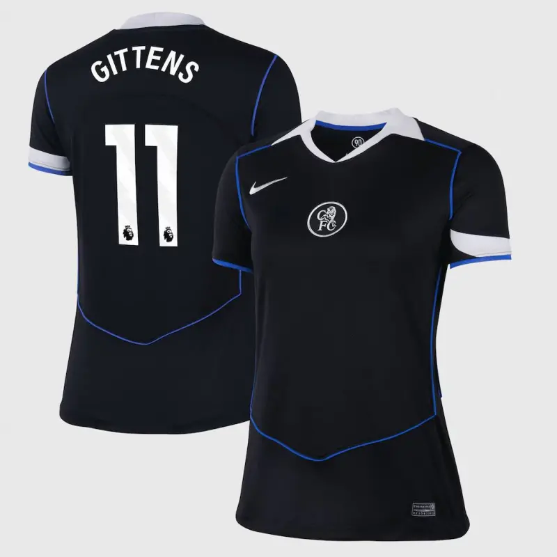 Chelsea Chelsea Nike Third Stadium Shirt 2025-26 – Womens with Gittens 11 printing Jerseys - Premium Chelsea Gear