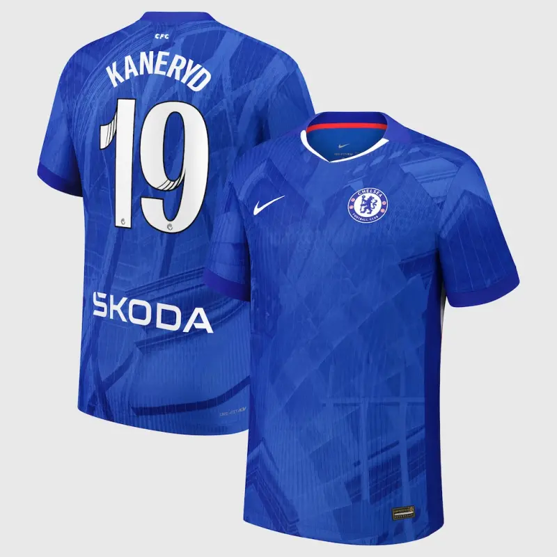 Chelsea Chelsea Chelsea WSL Nike Dri-FIT ADV Home Match Shirt 2025-26 – Youth with Kaneryd 19 printing Jerseys – Premium Chelsea Gear Jerseys - Premium Chelsea Gear