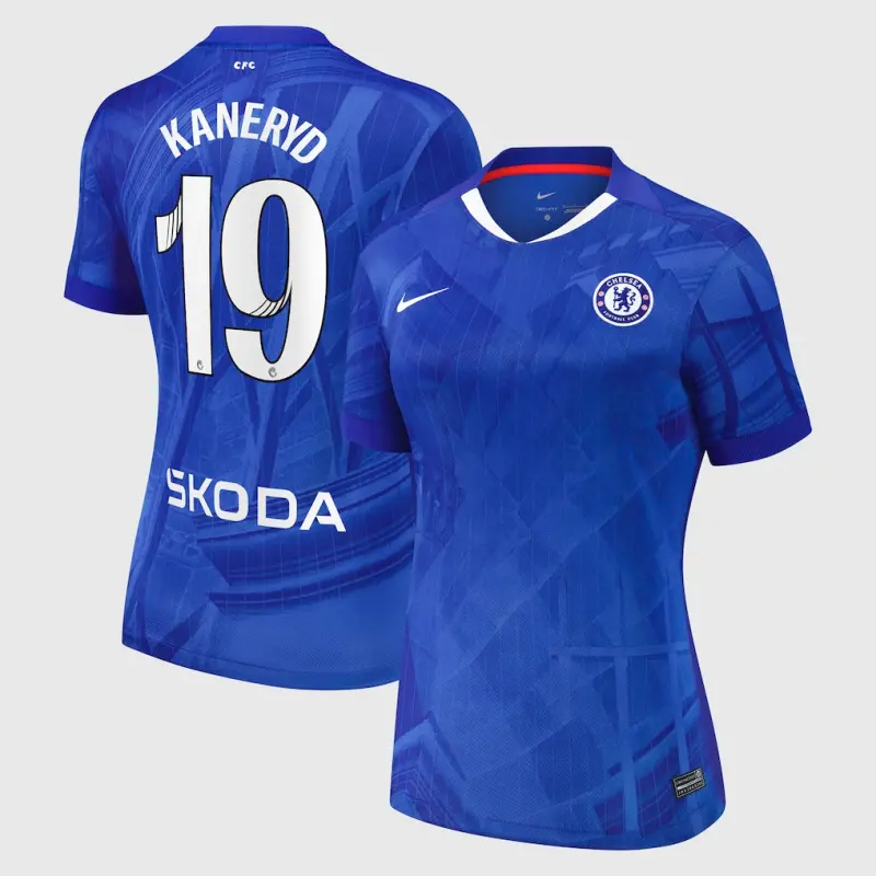 Chelsea Chelsea Chelsea WSL Nike Home Stadium Shirt 2025-26 – Womens with Kaneryd 19 printing Jerseys – Premium Chelsea Gear Jerseys - Premium Chelsea Gear