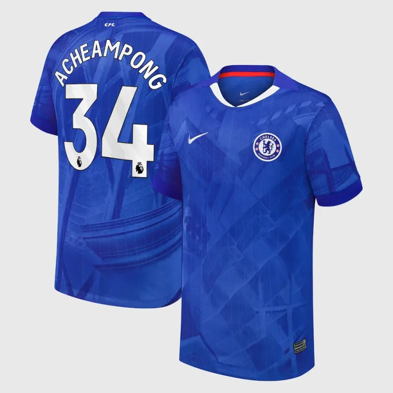 Chelsea Chelsea Nike Home Stadium Shirt 2025-26 – Youth with Acheampong 34 printing Jerseys - Premium Chelsea Gear