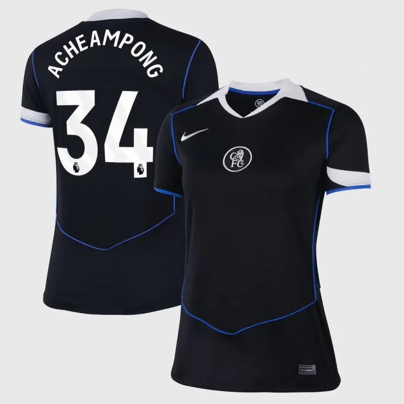 Chelsea Chelsea Nike Third Stadium Shirt 2025-26 – Womens with Acheampong 34 printing Jerseys - Premium Chelsea Gear Chelsea Chelsea Nike Third Stadium Shirt 2025-26 – Womens with Acheampong 34 printing Jerseys - Premium Chelsea Gear