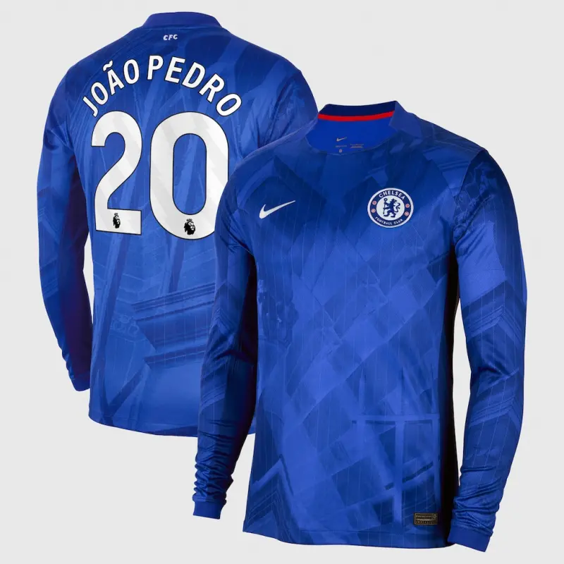 Chelsea Chelsea Nike Home Stadium Long Sleeve Shirt 2025-26 with João Pedro 20 printing Jerseys - Premium Chelsea Gear