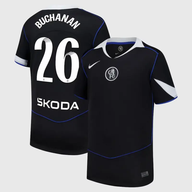 Chelsea Chelsea Chelsea WSL Nike Third Stadium Shirt 2025-26 – Youth with Buchanan 26 printing Jerseys – Premium Chelsea Gear Jerseys - Premium Chelsea Gear