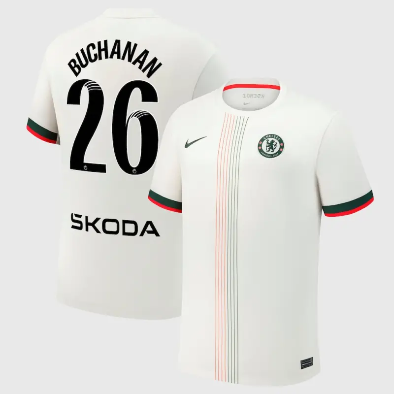 Chelsea Chelsea Chelsea WSL Nike Away Stadium Shirt 2025-26 with Buchanan 26 printing Jerseys – Premium Chelsea Gear Jerseys - Premium Chelsea Gear