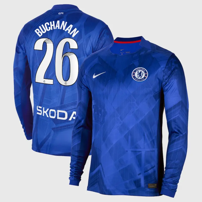 Chelsea Chelsea Chelsea WSL Nike Home Stadium Shirt 2025-26 – Long Sleeve with Buchanan 26 printing Jerseys – Premium Chelsea Gear Jerseys - Premium Chelsea Gear