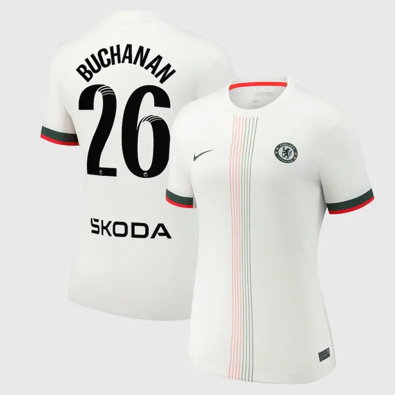 Chelsea Chelsea Chelsea WSL Nike Away Stadium Shirt 2025-26 – Womens with Buchanan 26 printing Jerseys – Premium Chelsea Gear Jerseys - Premium Chelsea Gear