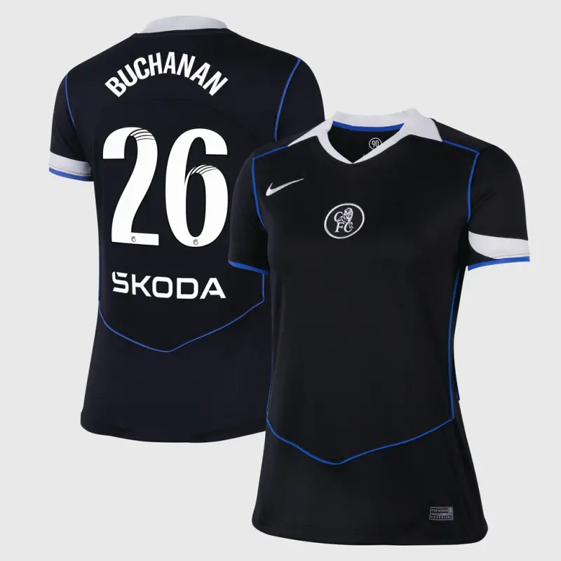 Chelsea Chelsea Chelsea WSL Nike Third Stadium Shirt 2025-26 – Womens with Buchanan 26 printing Jerseys – Premium Chelsea Gear Jerseys - Premium Chelsea Gear