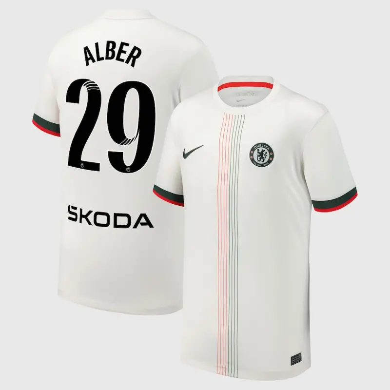 Chelsea Chelsea Chelsea WSL Nike Away Stadium Shirt 2025-26 – Youth with Alber 29 printing Jerseys – Premium Chelsea Gear Jerseys - Premium Chelsea Gear