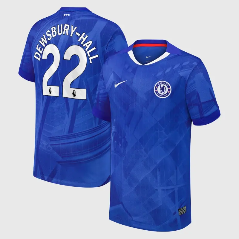 Chelsea Chelsea Nike Home Stadium Shirt 2025-26 – Youth with Dewsbury-hall 22 printing Jerseys - Premium Chelsea Gear