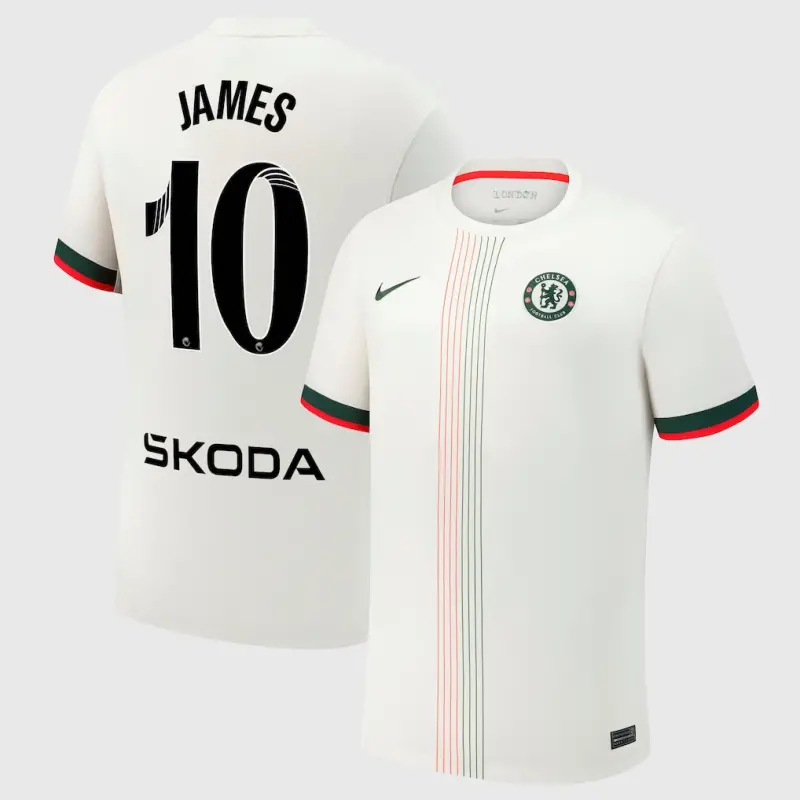 Chelsea Chelsea WSL Nike Away Stadium Shirt 2025-26 with James 10 printing Jerseys - Premium Chelsea Gear Chelsea Chelsea WSL Nike Away Stadium Shirt 2025-26 with James 10 printing Jerseys - Premium Chelsea Gear