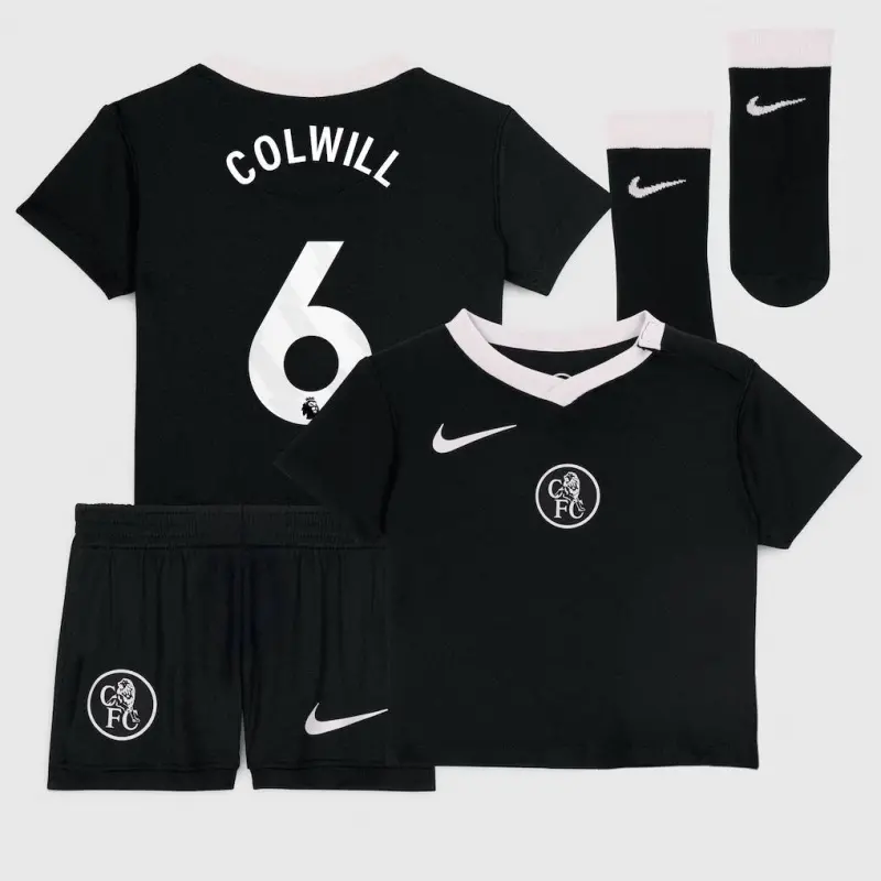 Chelsea Chelsea Nike Third Stadium Kit 2025-26 – Infants with Colwill 6 printing Jerseys - Premium Chelsea Gear