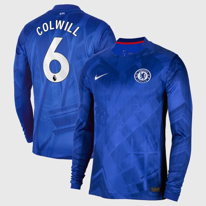 Chelsea Chelsea Nike Home Stadium Long Sleeve Shirt 2025-26 with Colwill 6 printing Jerseys - Premium Chelsea Gear