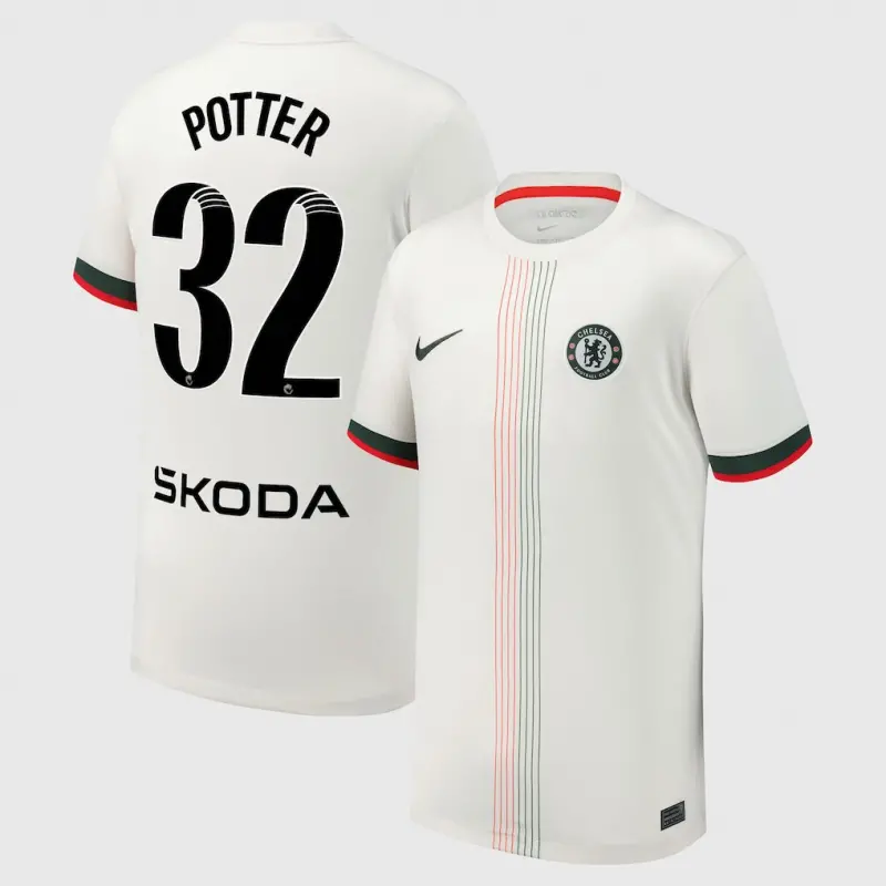 Chelsea Chelsea Chelsea WSL Nike Away Stadium Shirt 2025-26 – Youth with Potter 32 printing Jerseys – Premium Chelsea Gear Jerseys - Premium Chelsea Gear