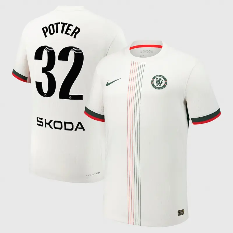 Chelsea Chelsea Chelsea WSL Nike Dri-Fit Adv Away Match Shirt 2025-26 with Potter 32 printing Jerseys – Premium Chelsea Gear Jerseys - Premium Chelsea Gear