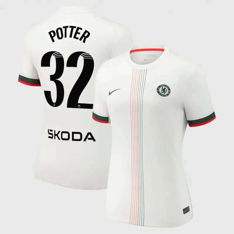 Chelsea Chelsea Chelsea WSL Nike Away Stadium Shirt 2025-26 – Womens with Potter 32 printing Jerseys – Premium Chelsea Gear Jerseys - Premium Chelsea Gear