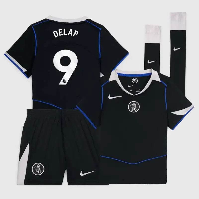 Chelsea Chelsea Nike Third Stadium Mini Kit 2025-26 – Little Youth with Delap 9 printing Jerseys - Premium Chelsea Gear