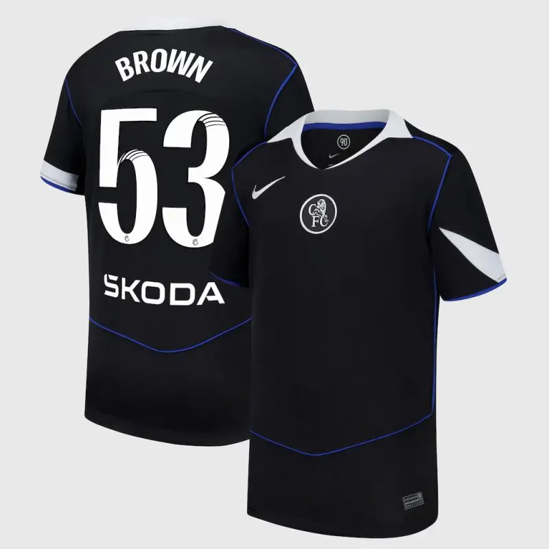 Chelsea Chelsea Chelsea WSL Nike Third Stadium Shirt 2025-26 – Youth with Brown 53 printing Jerseys – Premium Chelsea Gear Jerseys - Premium Chelsea Gear