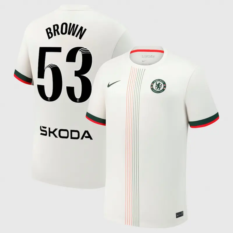 Chelsea Chelsea Chelsea WSL Nike Away Stadium Shirt 2025-26 with Brown 53 printing Jerseys – Premium Chelsea Gear Jerseys - Premium Chelsea Gear