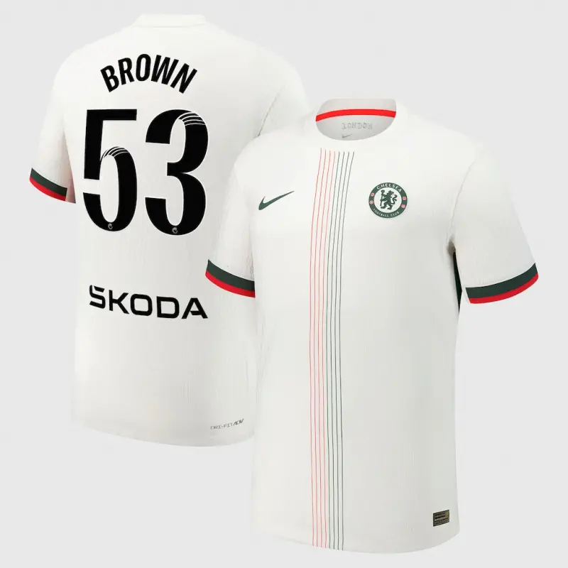 Chelsea Chelsea Chelsea WSL Nike Dri-Fit Adv Away Match Shirt 2025-26 with Brown 53 printing Jerseys – Premium Chelsea Gear Jerseys - Premium Chelsea Gear