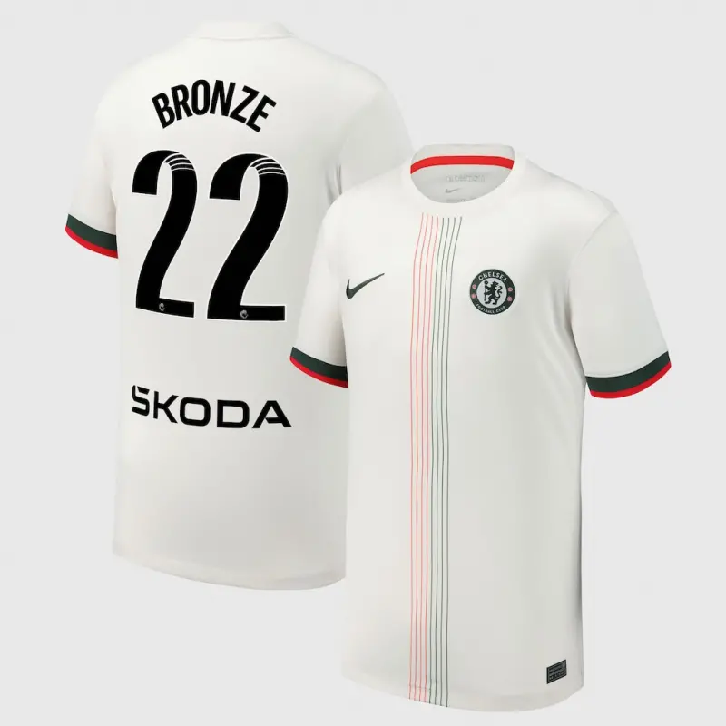 Chelsea Chelsea Chelsea WSL Nike Away Stadium Shirt 2025-26 – Youth with Bronze 22 printing Jerseys – Premium Chelsea Gear Jerseys - Premium Chelsea Gear