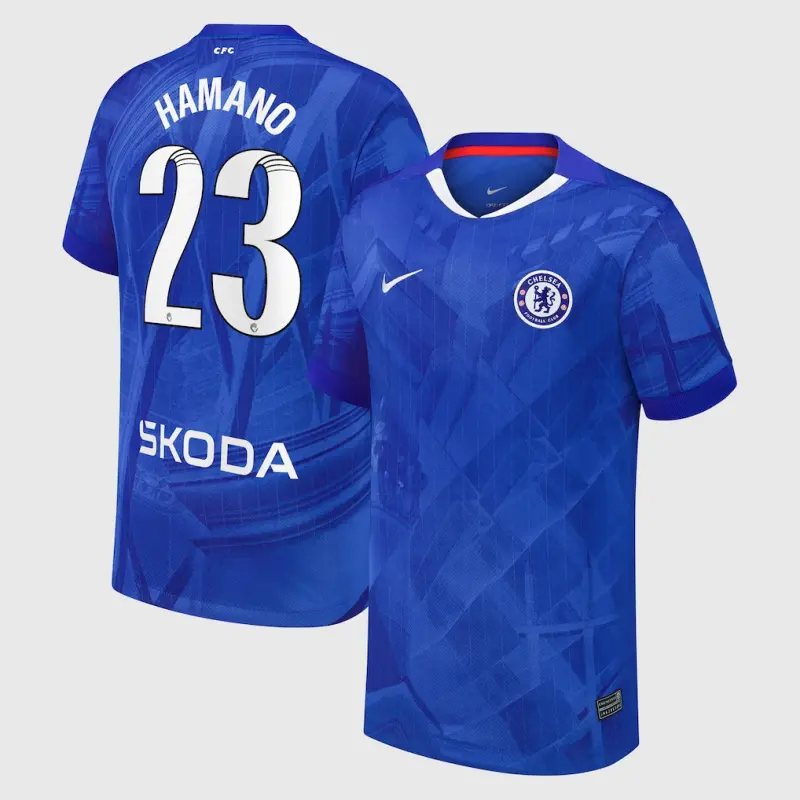Chelsea Chelsea Chelsea WSL Nike Home Stadium Shirt 2025-26 – Youth with Hamano 23 printing Jerseys – Premium Chelsea Gear Jerseys - Premium Chelsea Gear