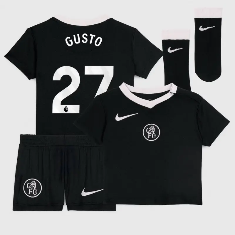 Chelsea Chelsea Nike Third Stadium Kit 2025-26 – Infants with Gusto 27 printing Jerseys - Premium Chelsea Gear