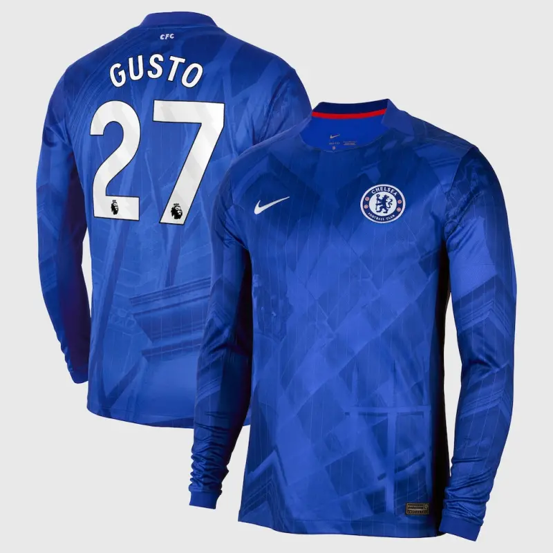 Chelsea Chelsea Nike Home Stadium Long Sleeve Shirt 2025-26 with Gusto 27 printing Jerseys - Premium Chelsea Gear