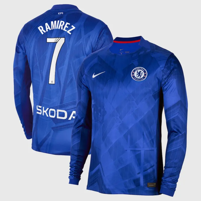 Chelsea Chelsea Chelsea WSL Nike Home Stadium Shirt 2025-26 – Long Sleeve with Ramírez 7 printing Jerseys – Premium Chelsea Gear Jerseys - Premium Chelsea Gear